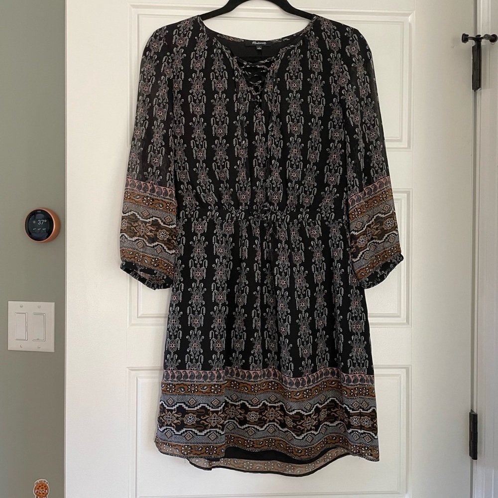 Madewell bohemian style lined dress
